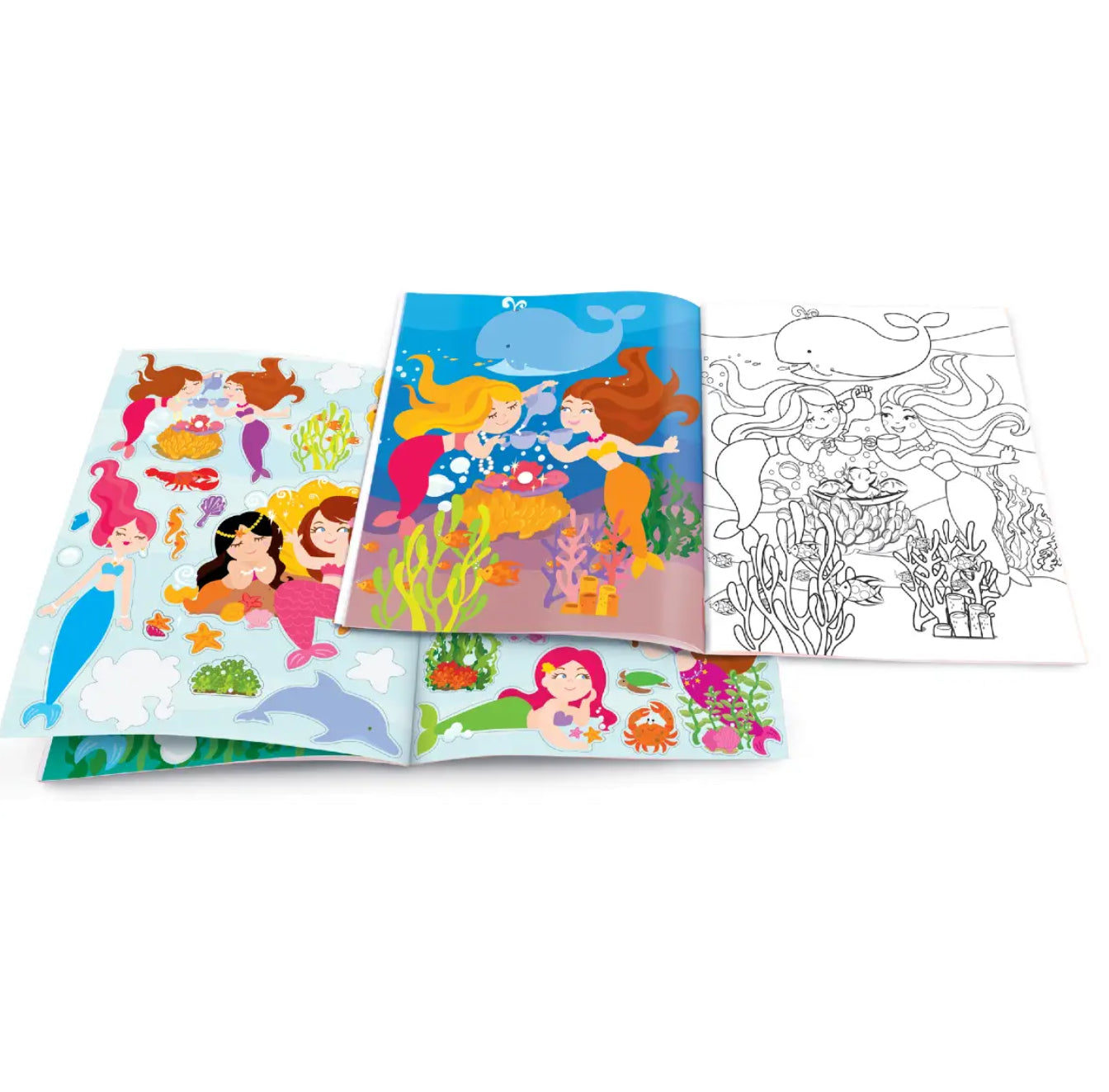 Dry Erase Coloring Book with Reusable Stickers