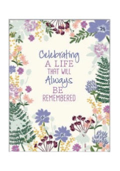 GINA B DESIGNS - With Scripture Sympathy Card - Ferns & Floral