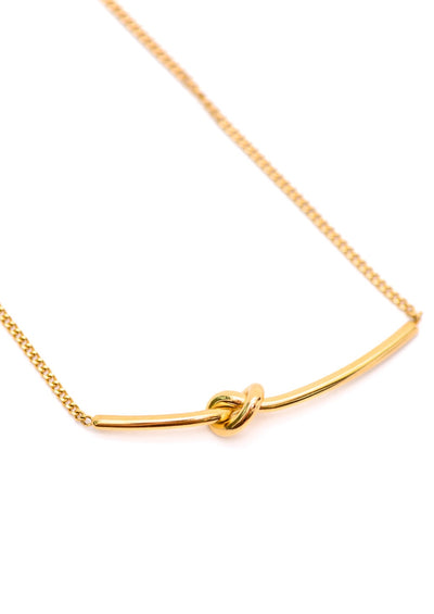 love knot bar necklace