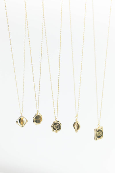 Be You + Lotus Flip Necklace - Gold
