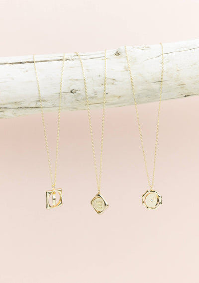 Be You + Lotus Flip Necklace in Silver