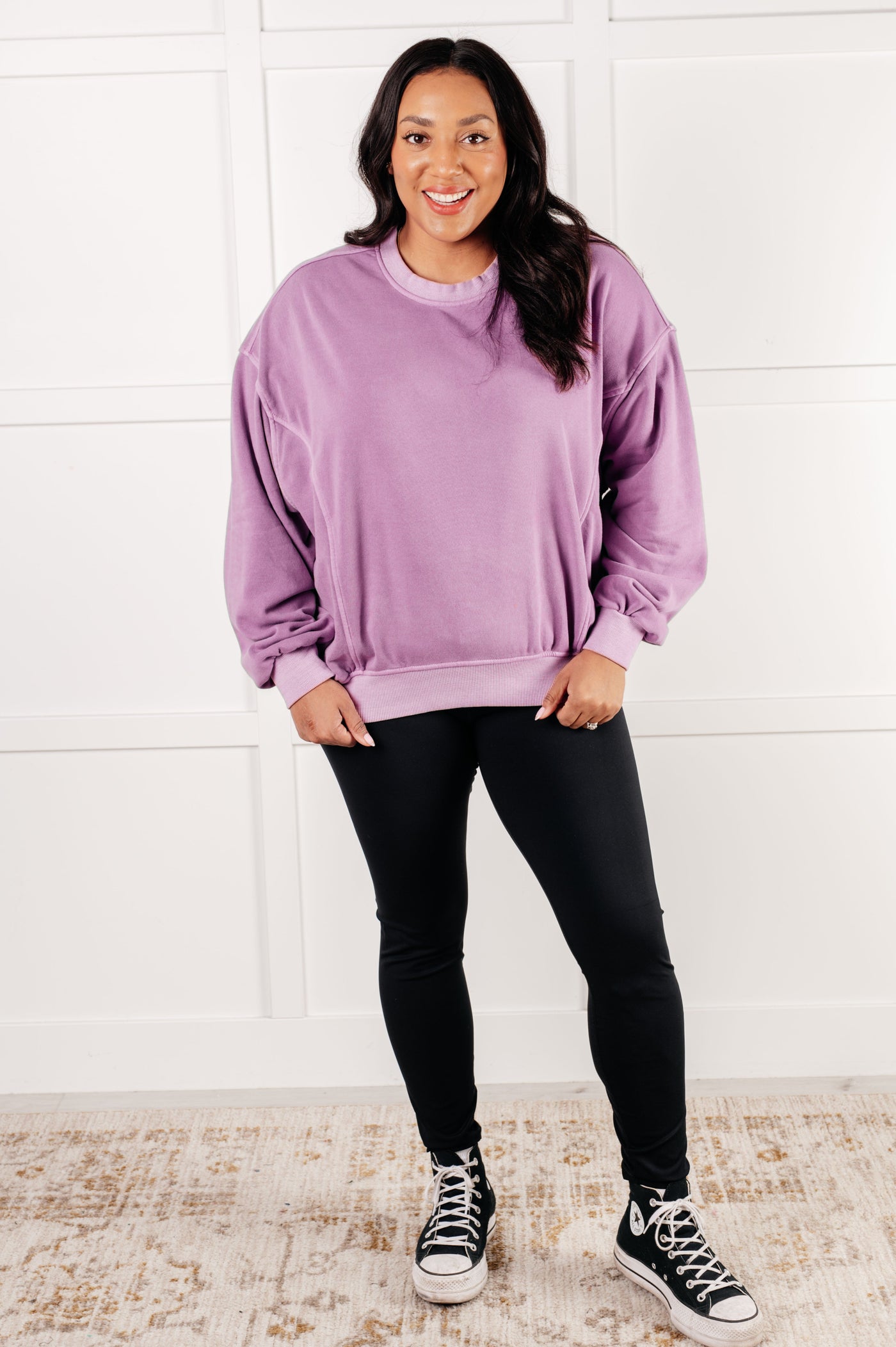 Comfort for Days Pullover in Violet