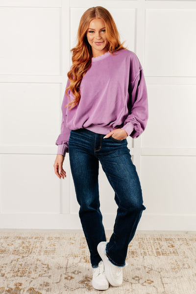 Comfort for Days Pullover in Violet