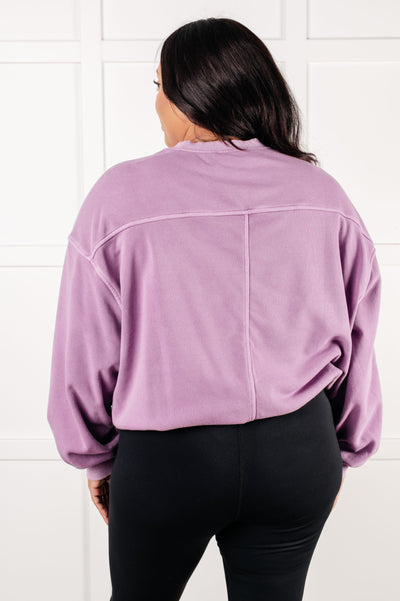 Comfort for Days Pullover in Violet