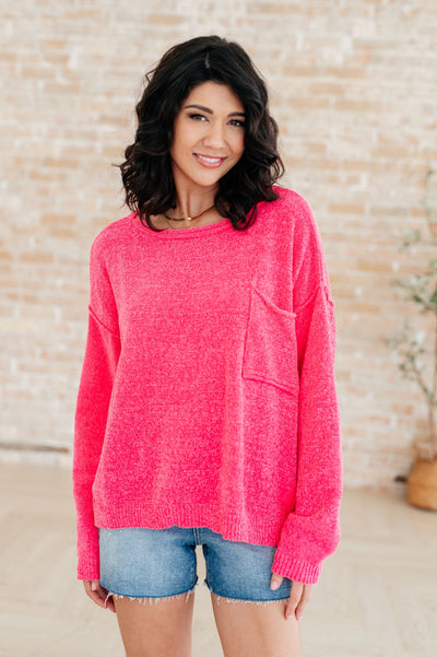 Pink pullover sweater by white birch