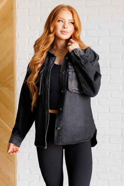 Black Denim Jacket from white birch