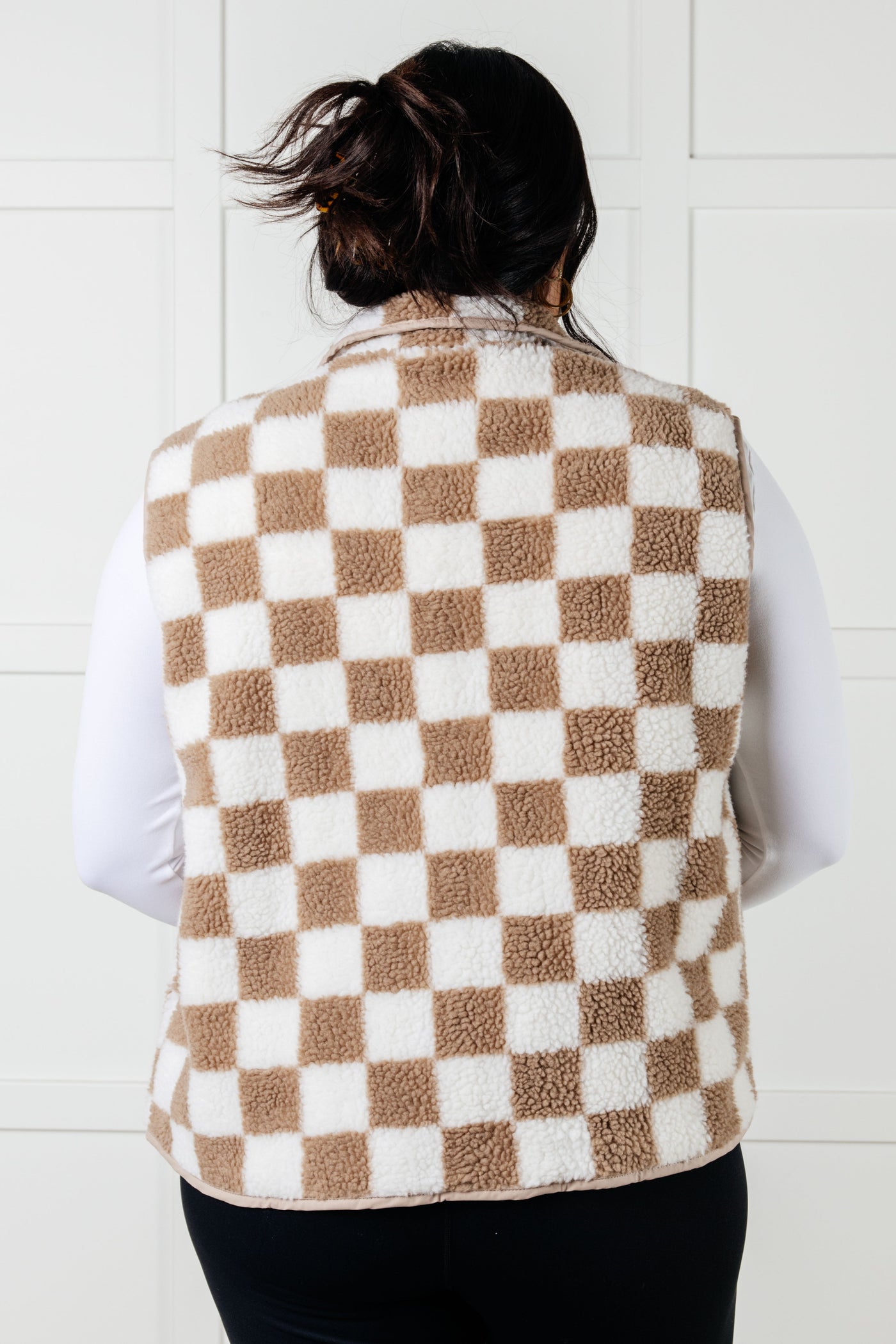 Go Go Checkered Fleece Vest