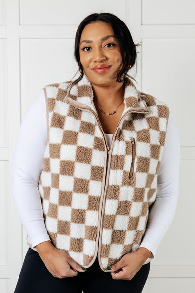 Go Go Checkered Fleece Vest