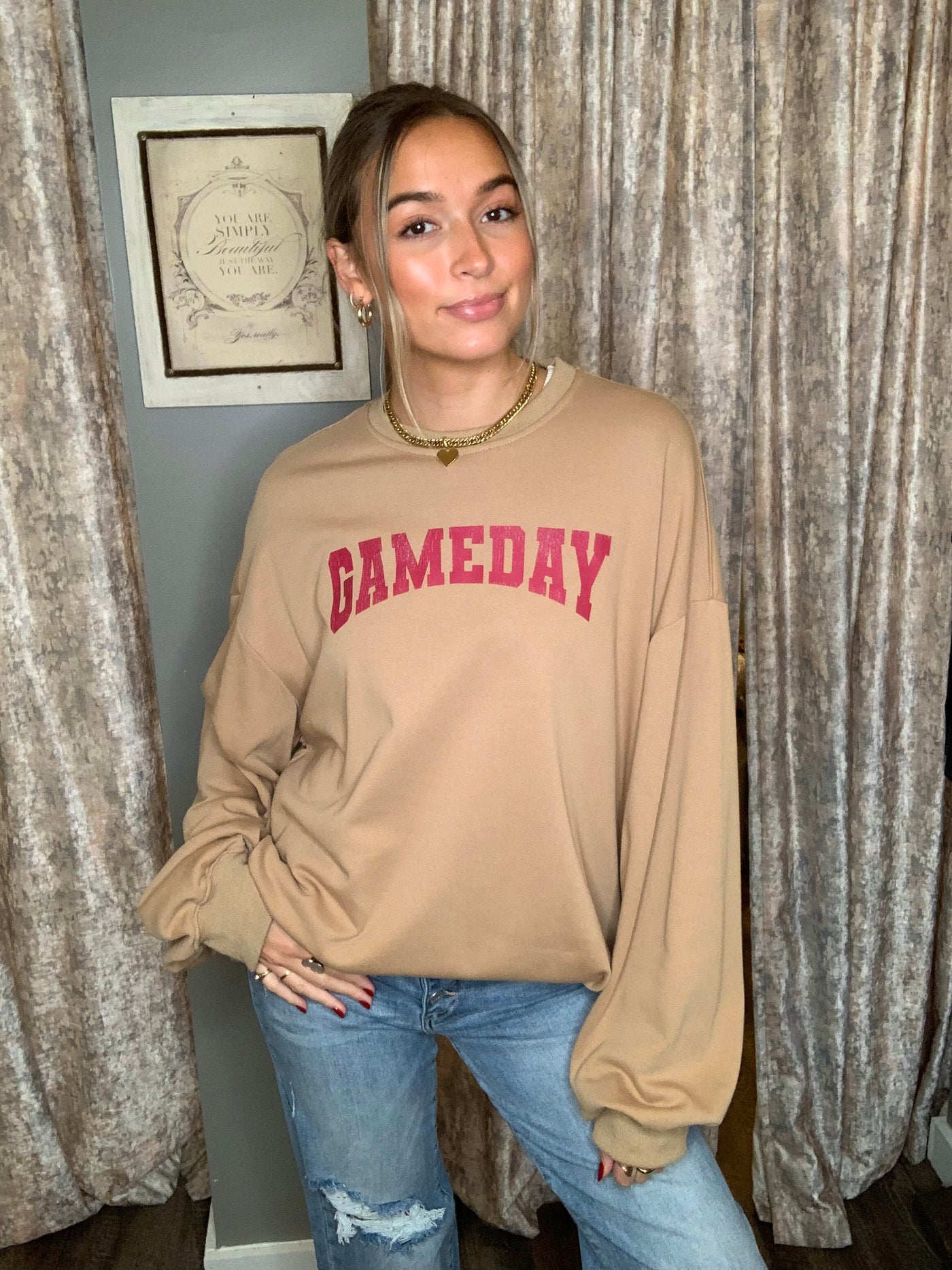 Simply Love Simply Love Full Size GAMEDAY Graphic Sweatshirt