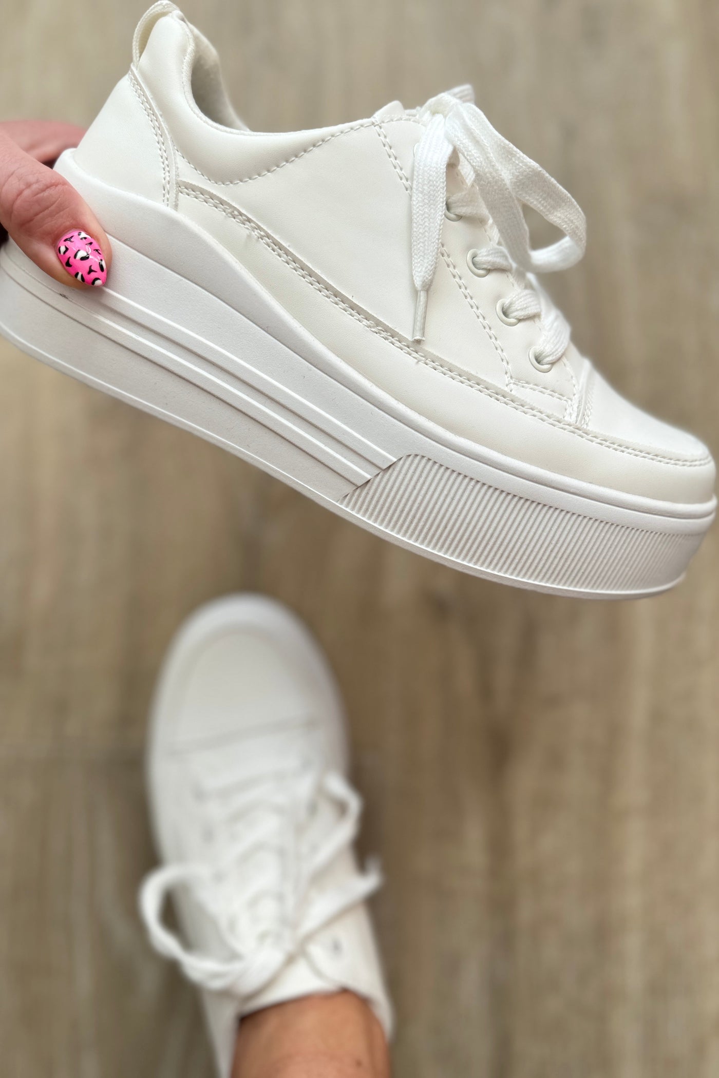 White Sneaker Tennis Shoes