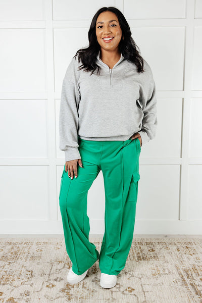 Relaxation Cargo Pants in Emerald Green