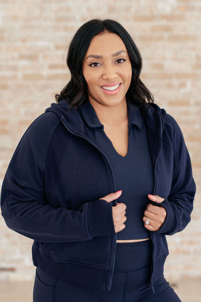Navy Zip Up by Rae Mode