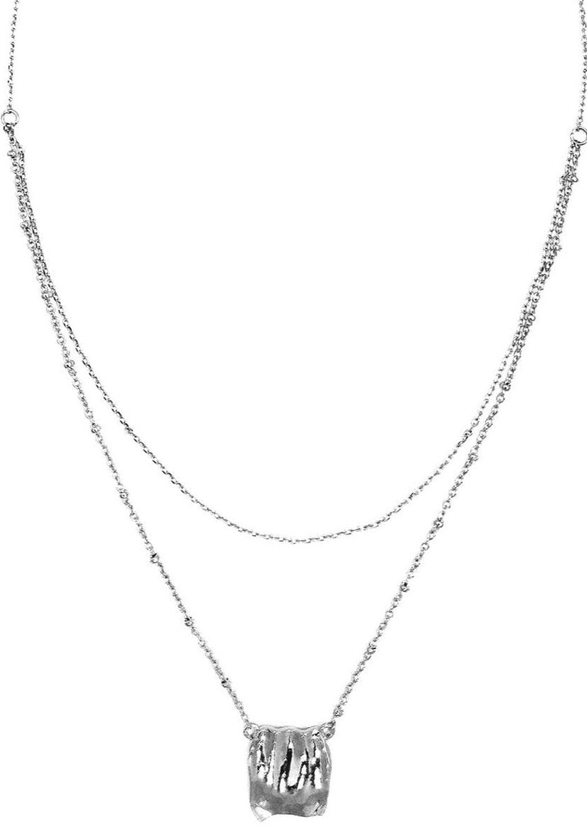 Silver Double Layer Necklace