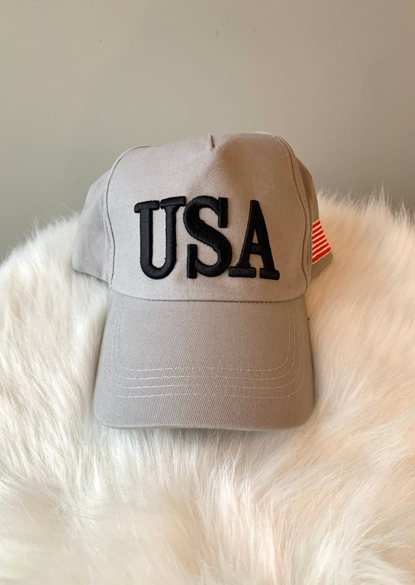 USA Baseball Cap - Grey