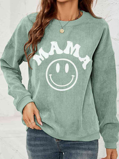 Mama Smiley Graphic Sweatshirt