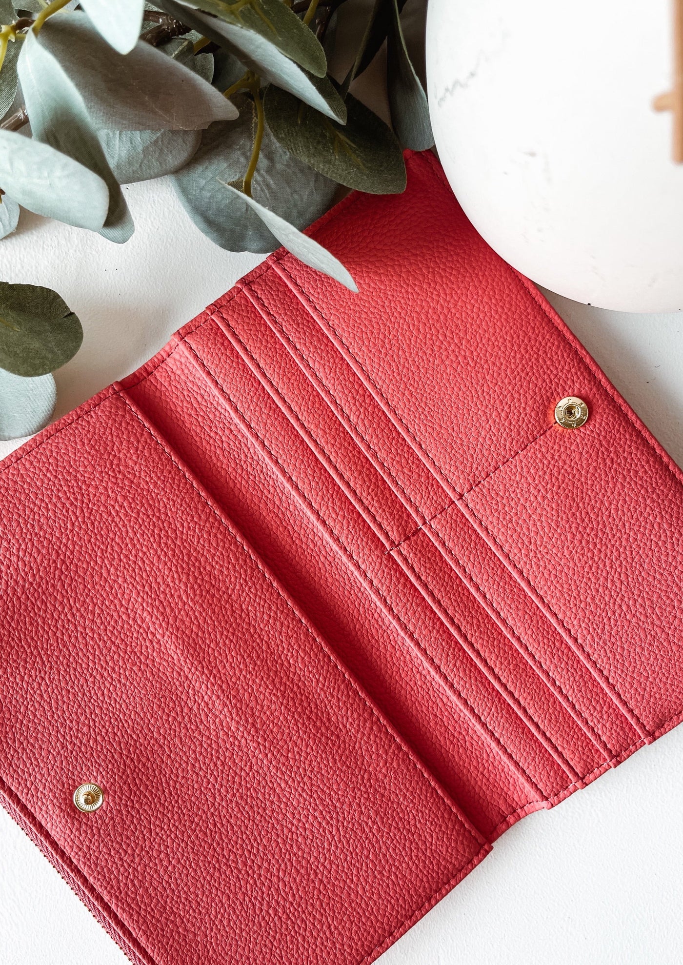 Alison Fold Out Purse Wallet (Coral)