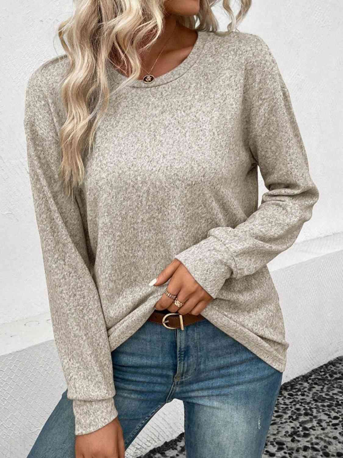 Tricia Round Neck Long Sleeve T-Shirt