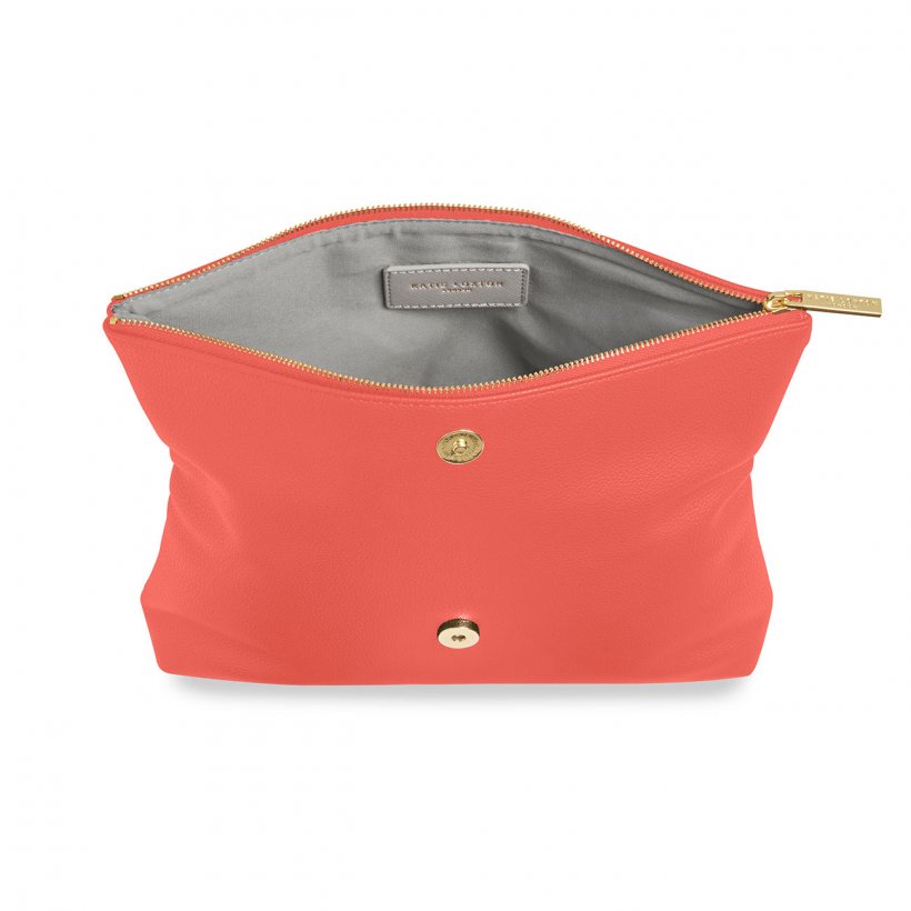 Alisa Fold Over Clutch (Coral)