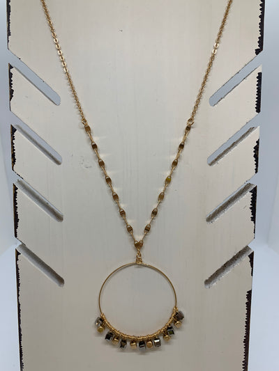 Cleo Gold Dangle Necklace