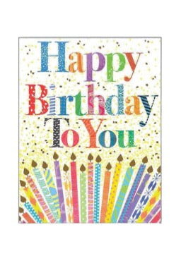 With Scripture Birthday Card - Patterned Candles
