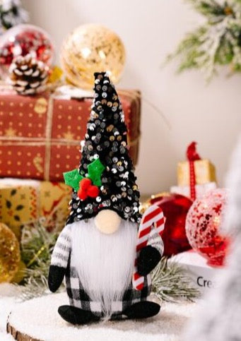Sequin Christmas Pointed Hat Faceless Doll Ornament