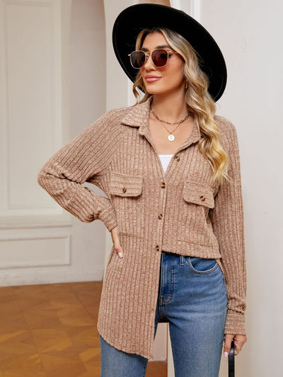 Carly Button Down Collared Shacket