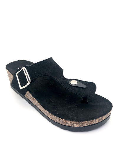 Made For Suede Buckle Sandal