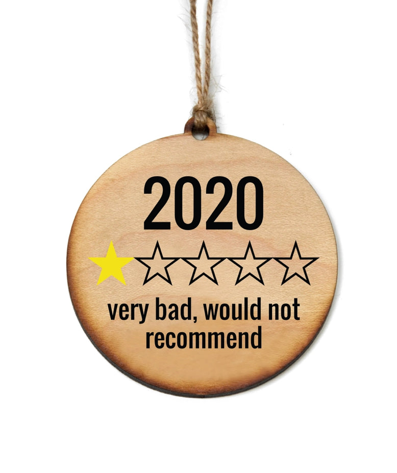 Wooden 2020 Rating Ornament