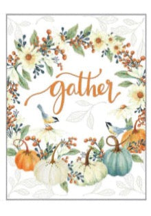 Thanksgiving Card - Gather wreath