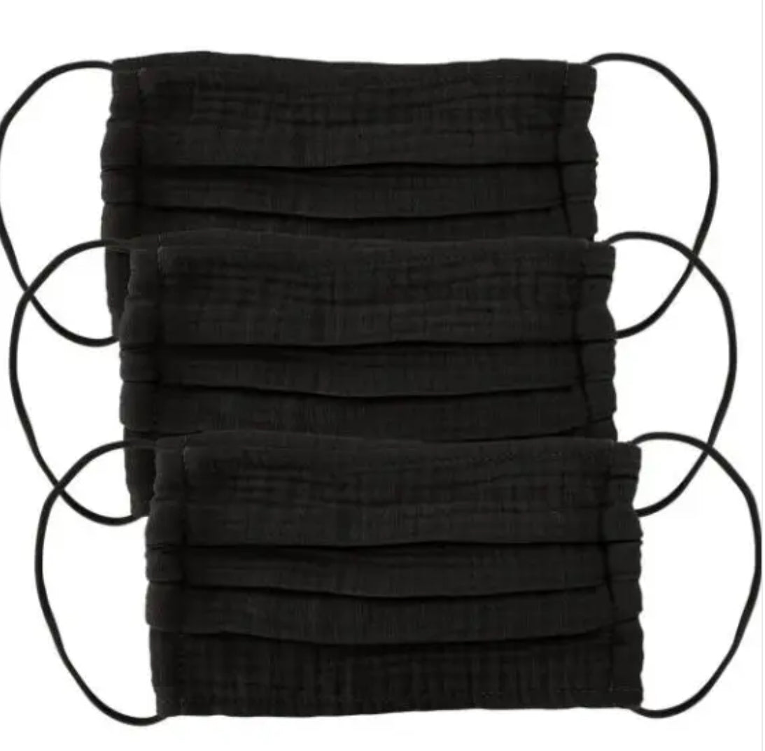 Black Cotton Masks-3 Pack