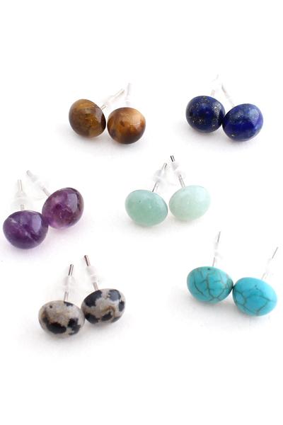 Gemstone Stud Earrings