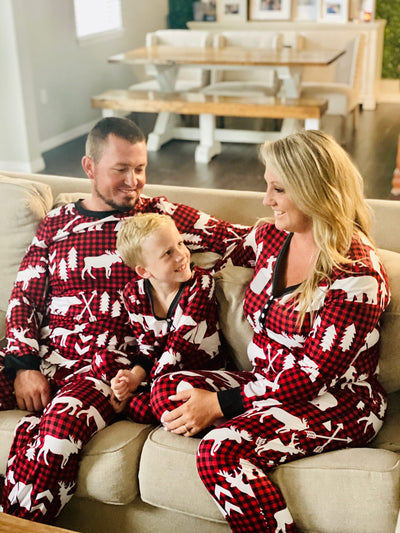PREORDER: Matching Family Pajamas in Plaid Bear