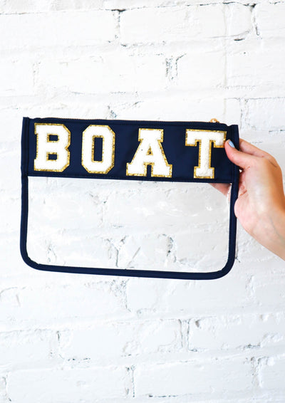"Boat" Clear Zipper Pouch