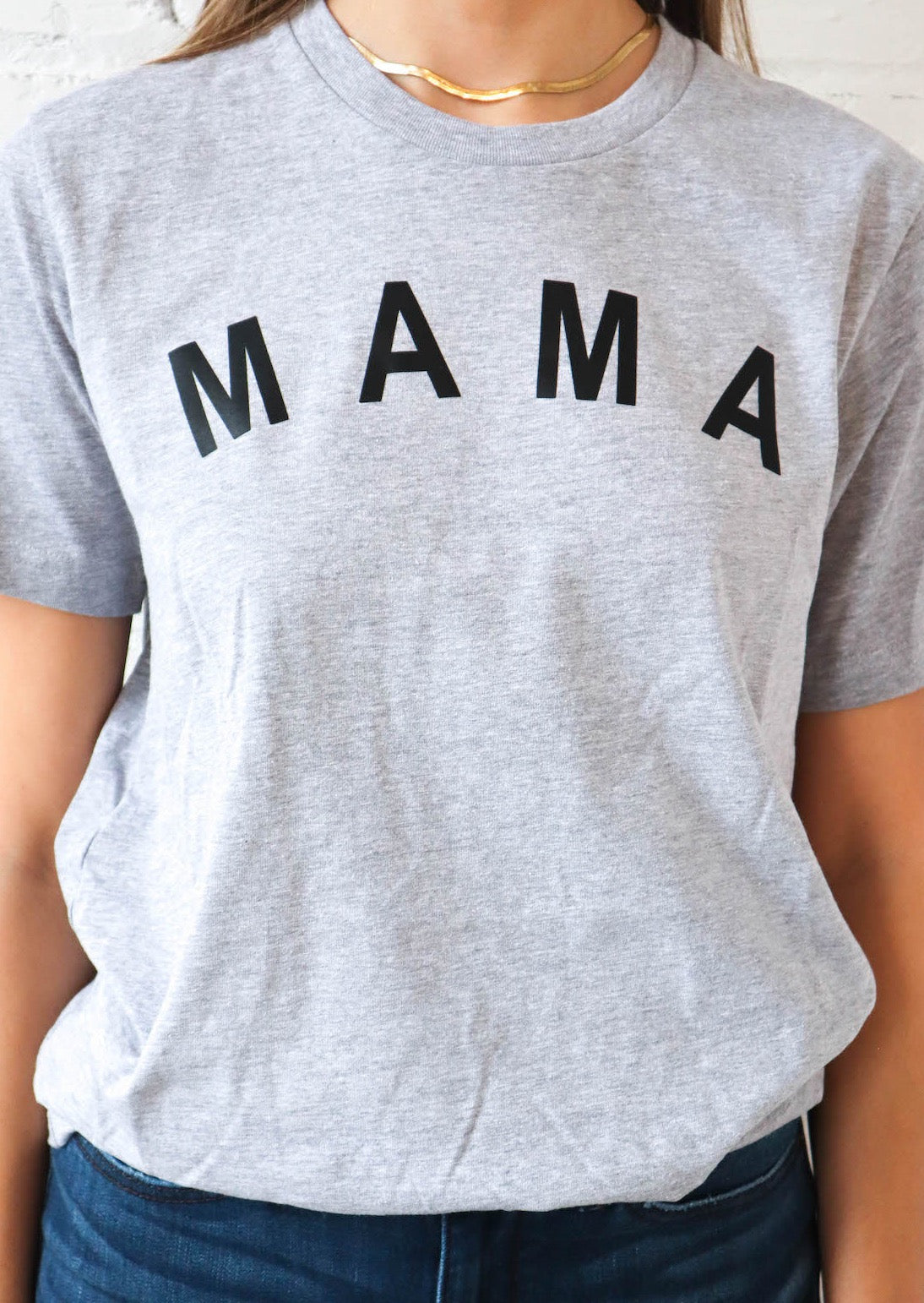 Mama Graphic Tee- Grey