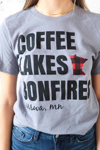 Coffee, Lakes, Bonfires T-Shirt