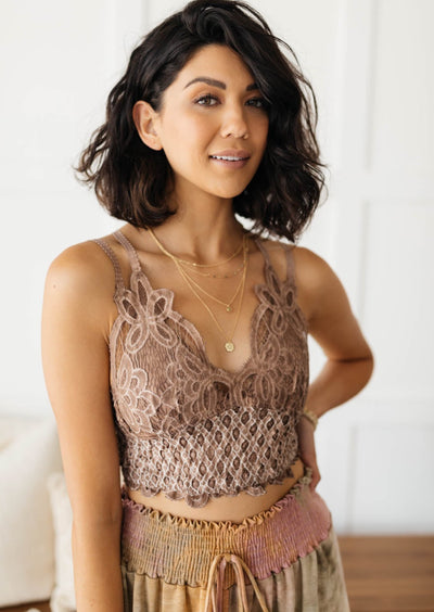 Live In Lace Bralette in Mauve