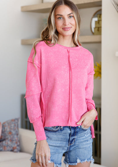 Long Sleeve Pink Top by One Eleven North