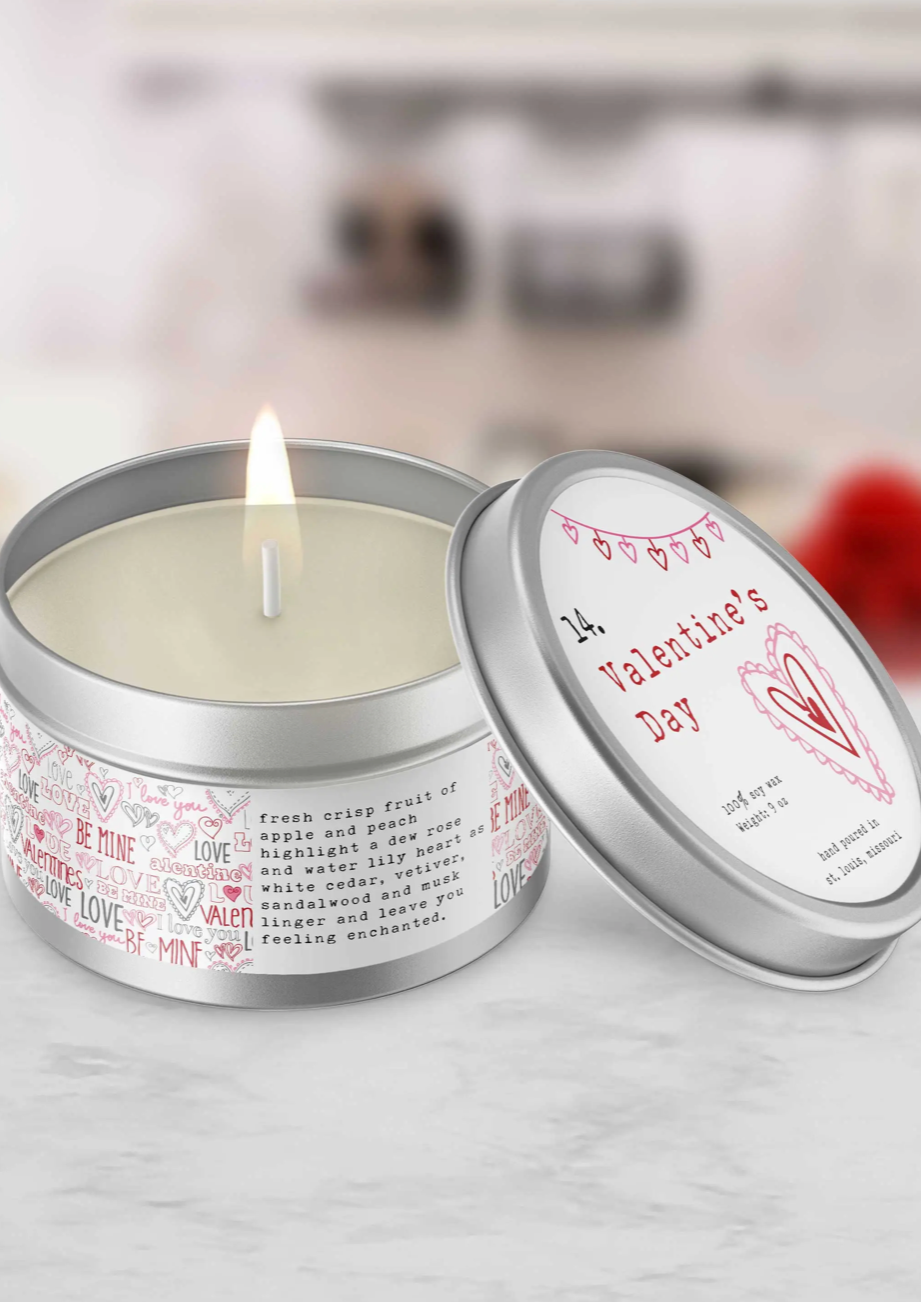 Valentine’s Day Candle Tin
