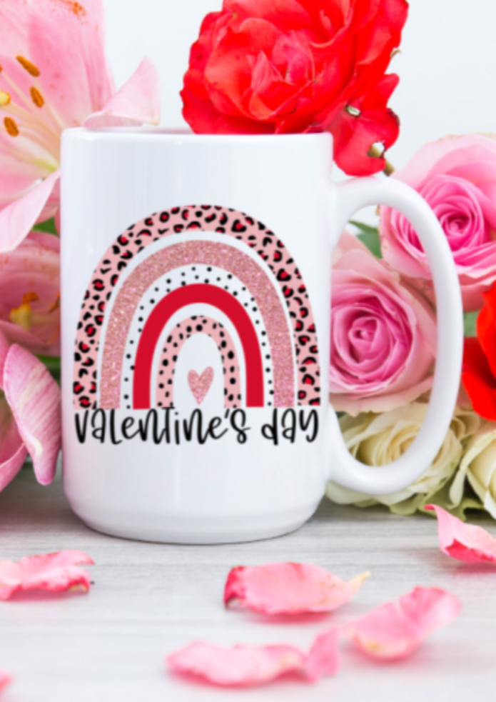 Valentines Rainbow Coffee Mug