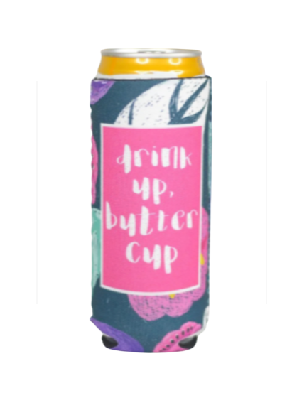 Drink up, Butter Cup Slim Can Cooler