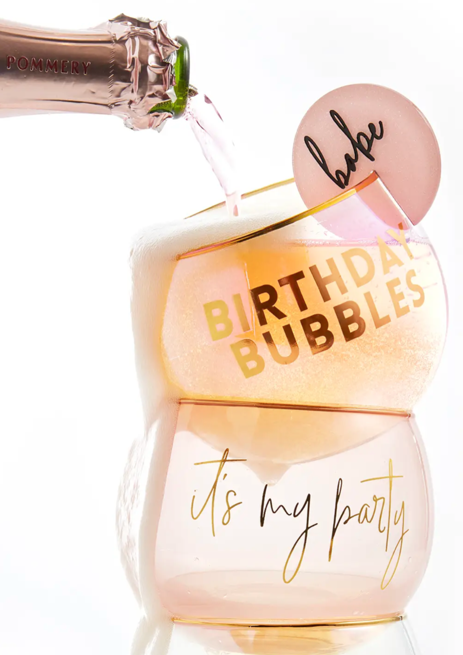 Birthday Bubbles Glass