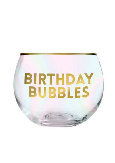 Birthday Bubbles Glass