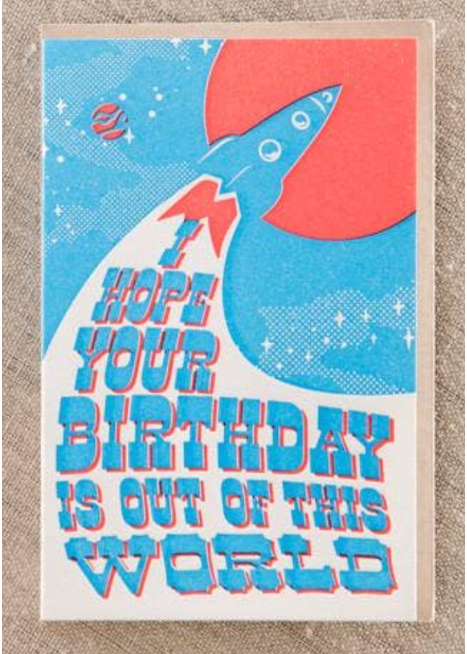 "Out Of This World" Birthday Card