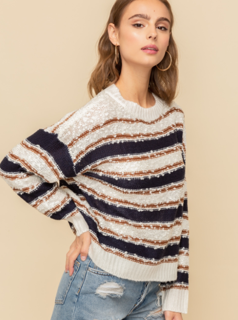 Just Another Day Striped Sweater