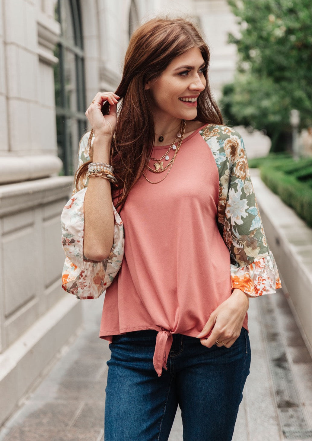 Wear Your Floral On Your Sleeves Top