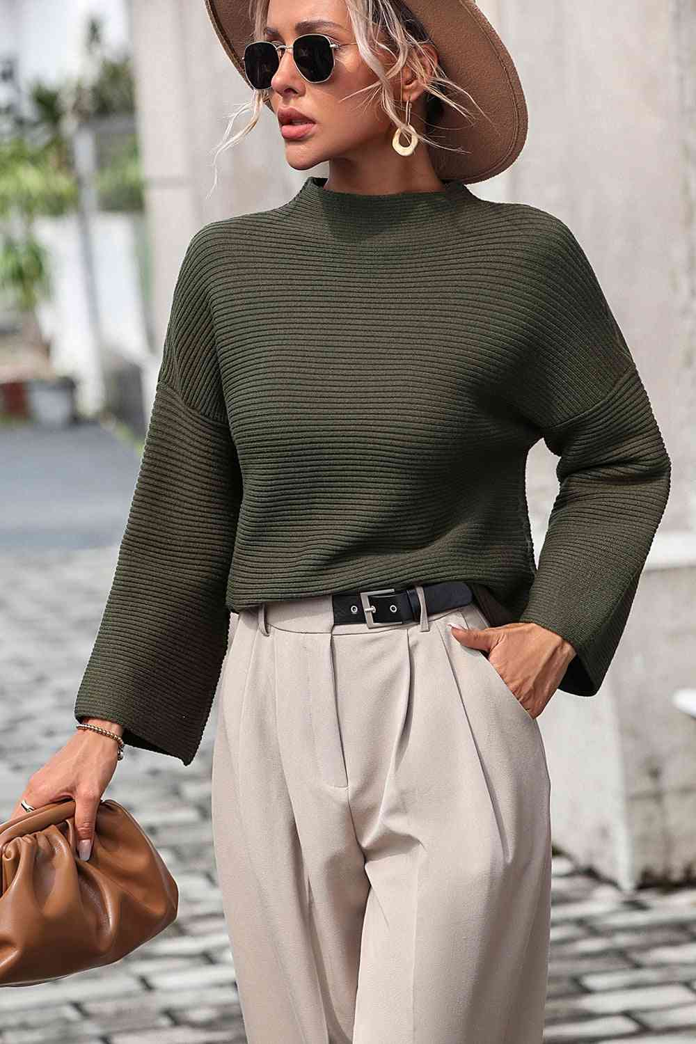 Clarissa Mock Neck Pullover Sweater
