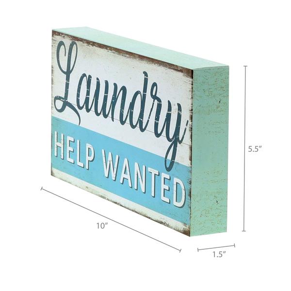 "Laundry Help Wanted" Box Sign