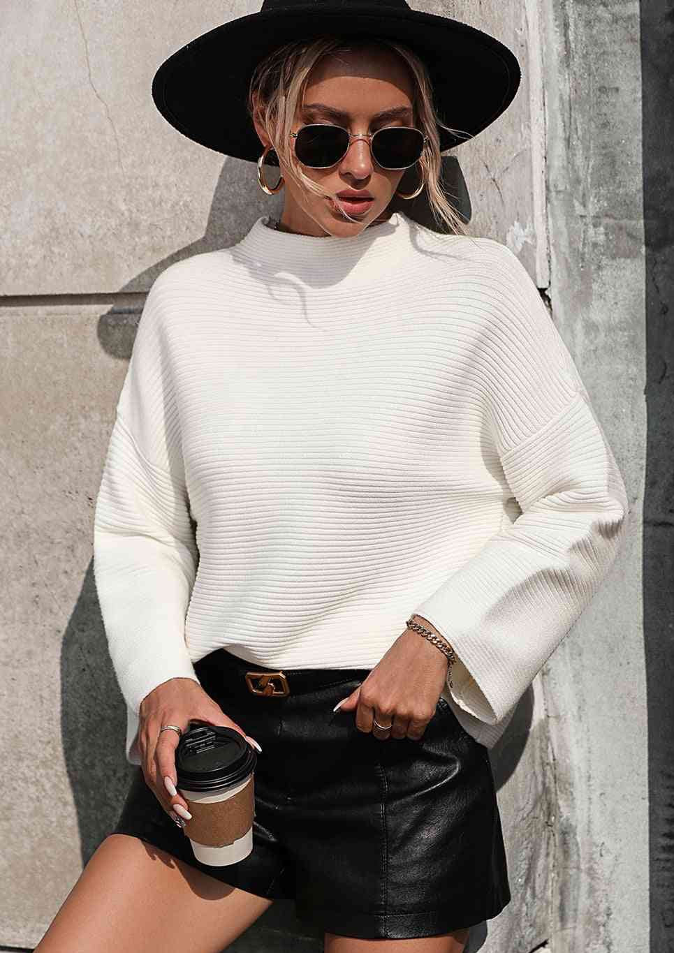 Clarissa Mock Neck Pullover Sweater
