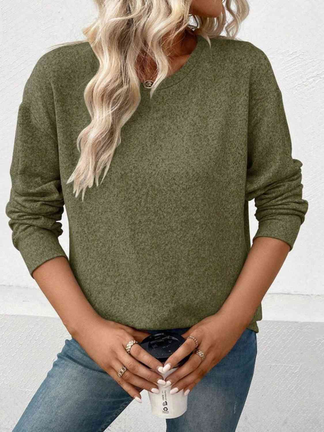 Tricia Round Neck Long Sleeve T-Shirt
