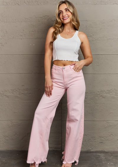 Tanya Control Top Faux Leather Pants in Hot Pink - 22W in 2024